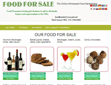 Tablet Screenshot of foodforsale.com